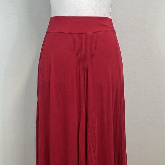Maeve Anthropologie Skirt size Large Cranberry Pink Long Maxi Jersey A Line Boho - Picture 3 of 12